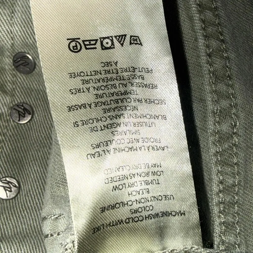 Free People We The Free Maggie Jeans Distressed Ripped Green Frayed Hem Size‎ 29